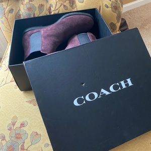 Coach maroon Chelsea boots